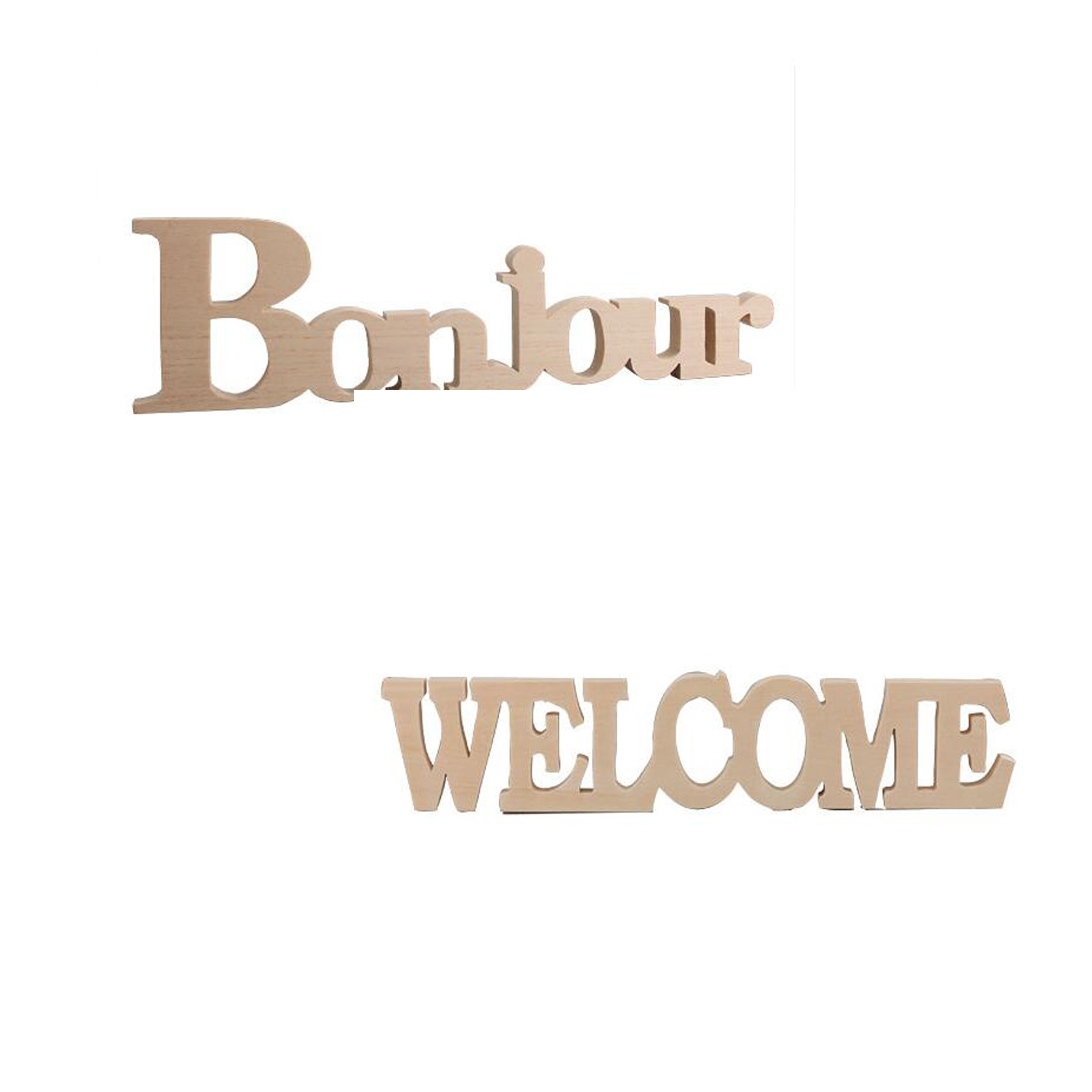 (In stock)Wood welcome wood shelf decoration hand-painted wood DIY export tail single