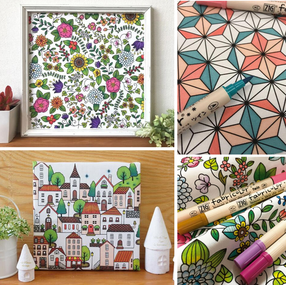 4 styles of Japanese Wuzhu kuretake coloring cloth to decompress the Buddha's mind and quiet children's secret garden