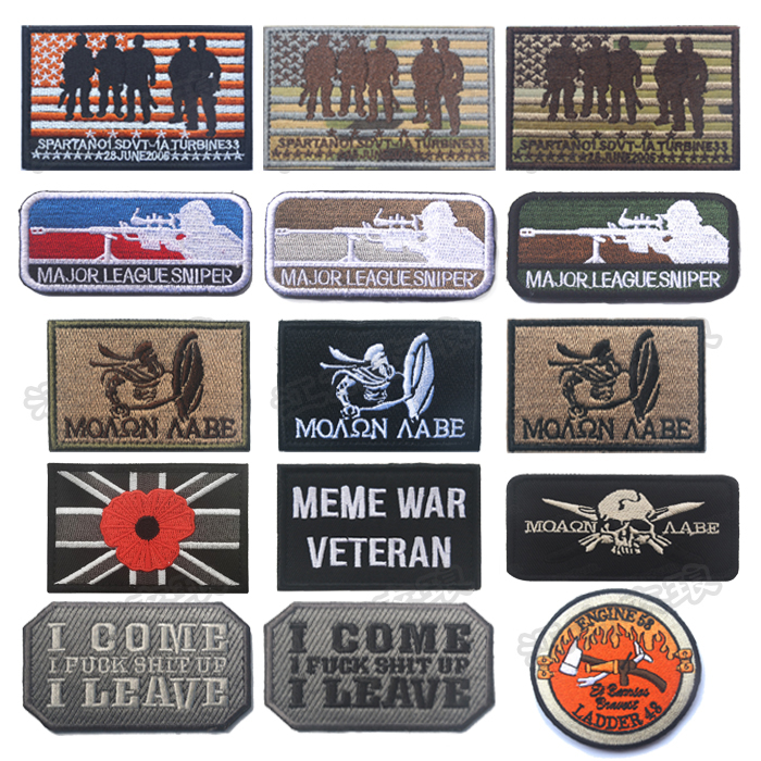 Red Wings Sniper Major League Spartan Armor COME Embroidered Velcro Armbands Morale Patch Patch