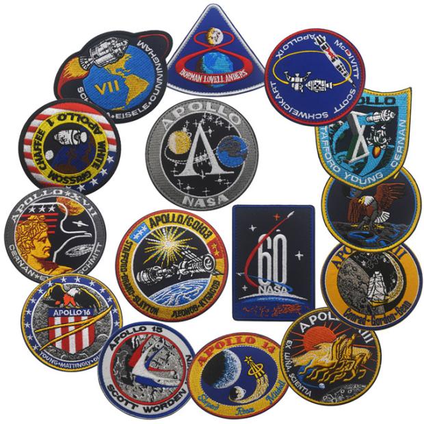 Apollo Program NASA Space Agency NASA Badge Embroidered Magic Sticker Apollo Patch Space Flight Chapter