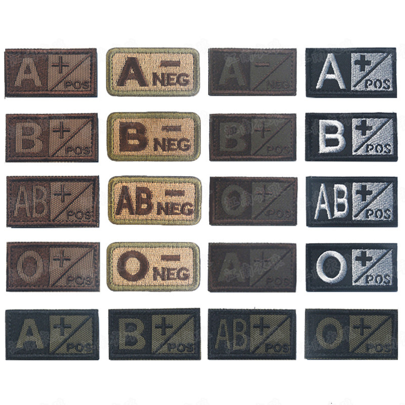 Cross-border laser stereo cutting A B 0 blood type identification chapter blood type blood type mending program embroidery 3D magic patch