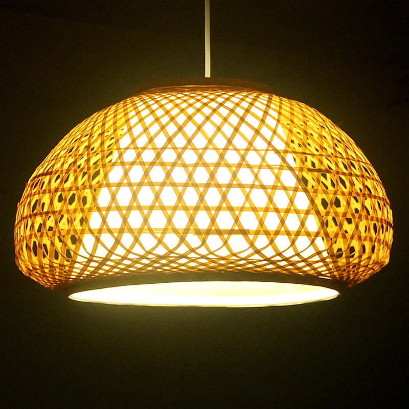 Chinese style fields by hand woven bamboo-made lanterns Imitation Ancient Dining Hall Chandelia Tea Building Creative Hotel Courtyard Decoration Lampshades