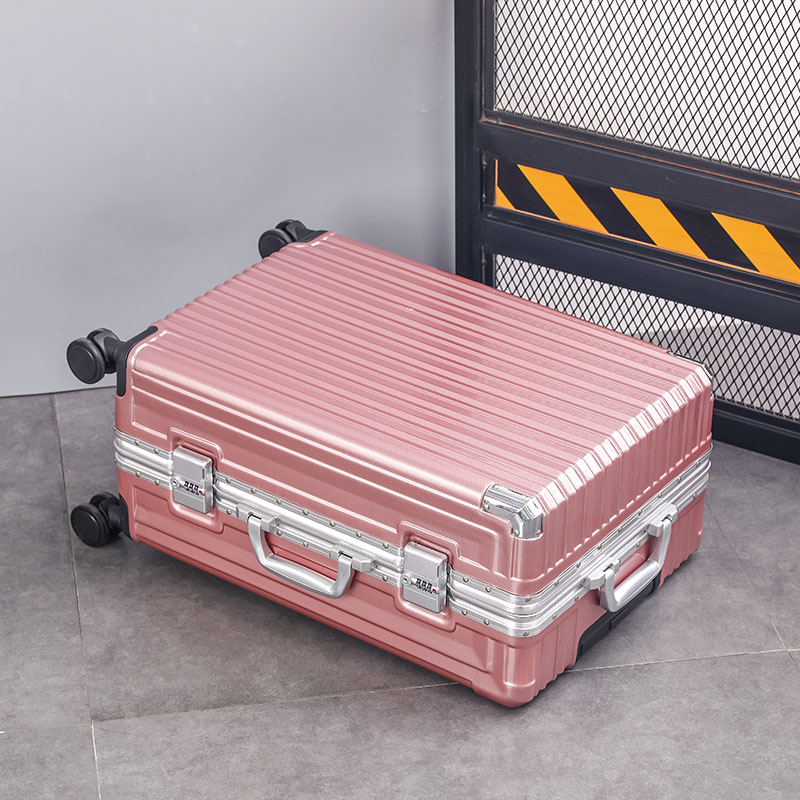 Aluminum frame pull rod box 24 inches travel box 20Han version of password suitcase, all wheel tide men and women net red suitcase 26