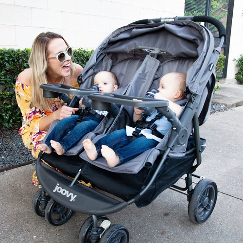 Детская комфортная складная коляска для близнецов для двоих с сидением, США, можно сидеть и лежать