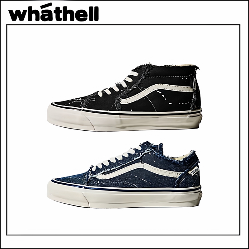 Vans X Invincible Lx Old Skool Frayed Comfortable and Versatile Unisex Sneakers