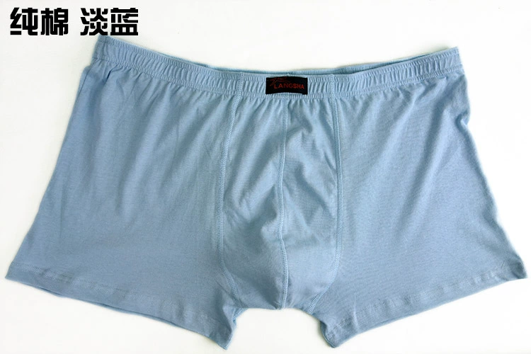 Langsha nam cotton boxer chất béo lớn 佬 đồ lót sợi tre lỏng cộng với phân bón để tăng chất béo người thêm quần short lớn