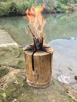 Swedish Torch Log Rocket Furnace Barbecue Carbon Camping Equipment Special Charcoal Picnic Match for Outdoor Barbecue