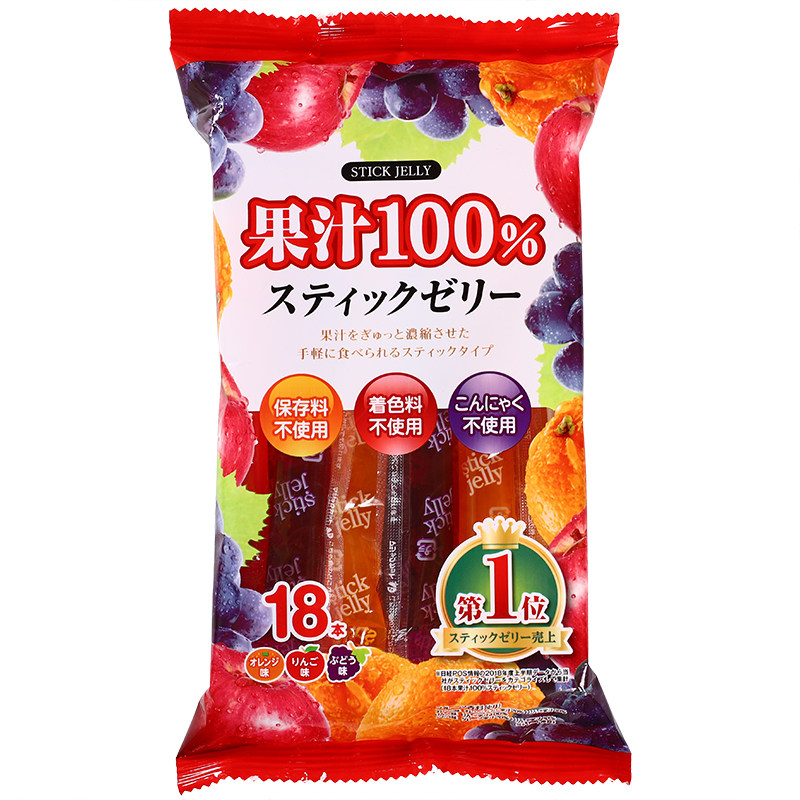 Japan imports snacks Japanese Polygin 3 Taste Miscellaneous juice Sucked Jelly Strips Children Casual Snack Bagels