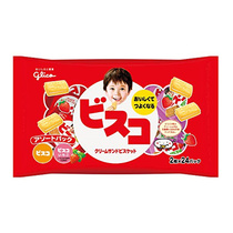 Japanese Gulico glico popular childrens high-calcium lactic acid bacteria strawberry butter cream sandwich biscuit gift bag