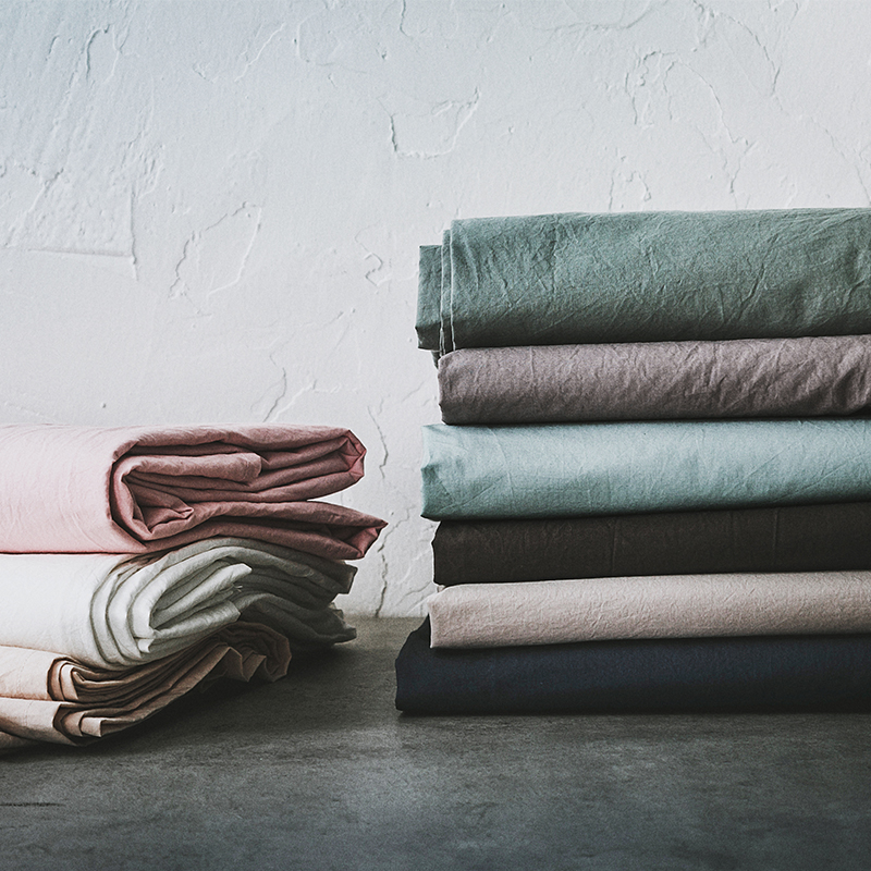 Light Extravagant High Support Matt Full Cotton Washed Pure Color Four Pieces Unsaturable Double Cotton Numb Texture Plain Bed Goods