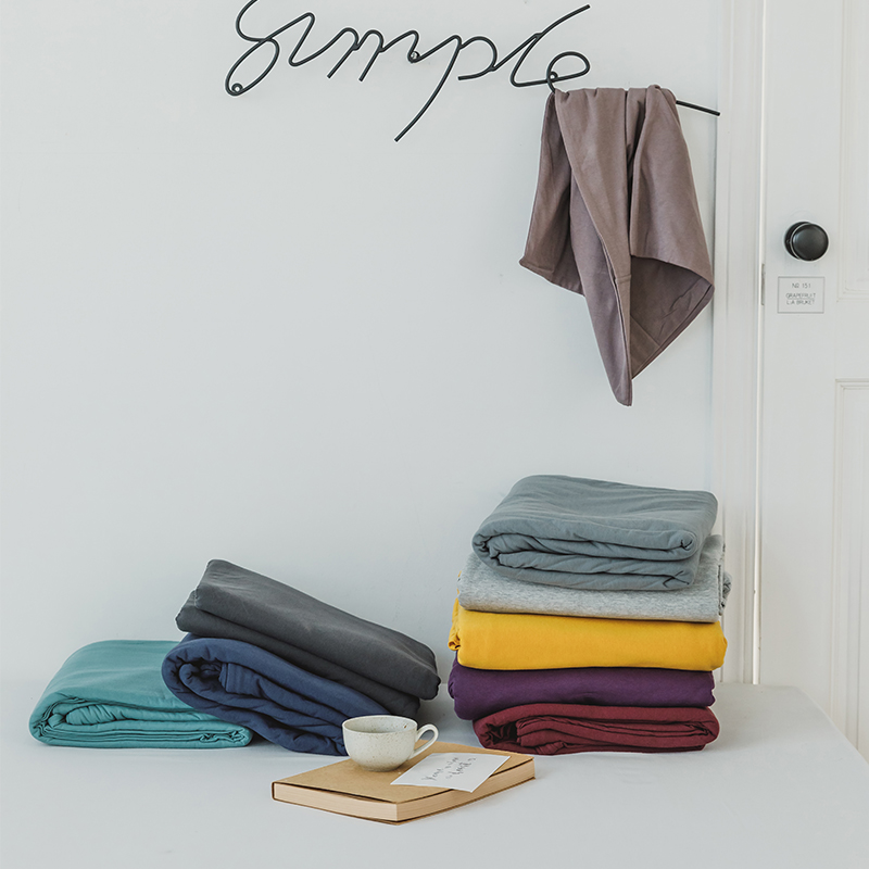 Dreamma pure cotton nude sleep Quilt Cover without print The same knitted cotton tian cotton quilted by hood size customizable by hood