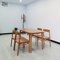 Tomorrow wood is a Nordic minimal white wax cherry hard maple black walnut full log tenon socket full package table