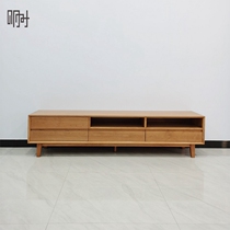 Tomorrow Wood is a Nordic Japanese white wax cherry hard maple black walnut full wood tenon socket package TV cabinet combination