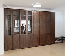 Tomorrow morning factory customized modern minimal white wax cherry hard maple black walnut full pure lord wooden tenon socket packing bookcase