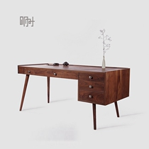 Tomorrow morning wood made custom simple white wax cherry hard maple black walnut full pure log simple packing desk