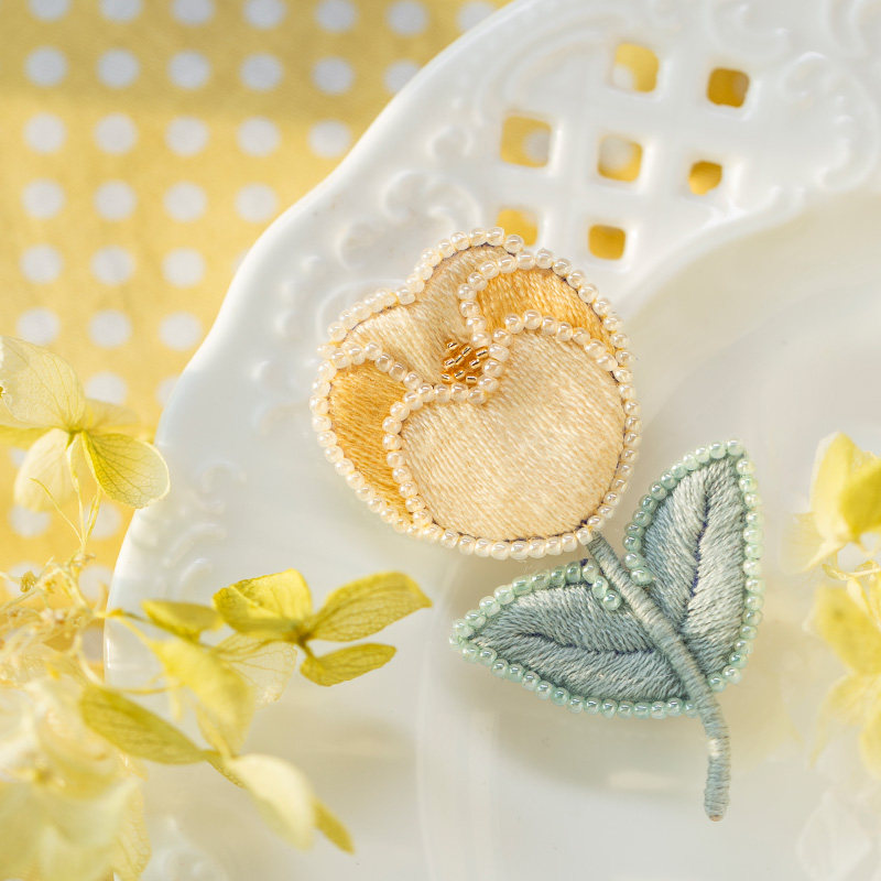 Aka Hand Embroidery DIY Material Kit Floral - Thumbnail 4
