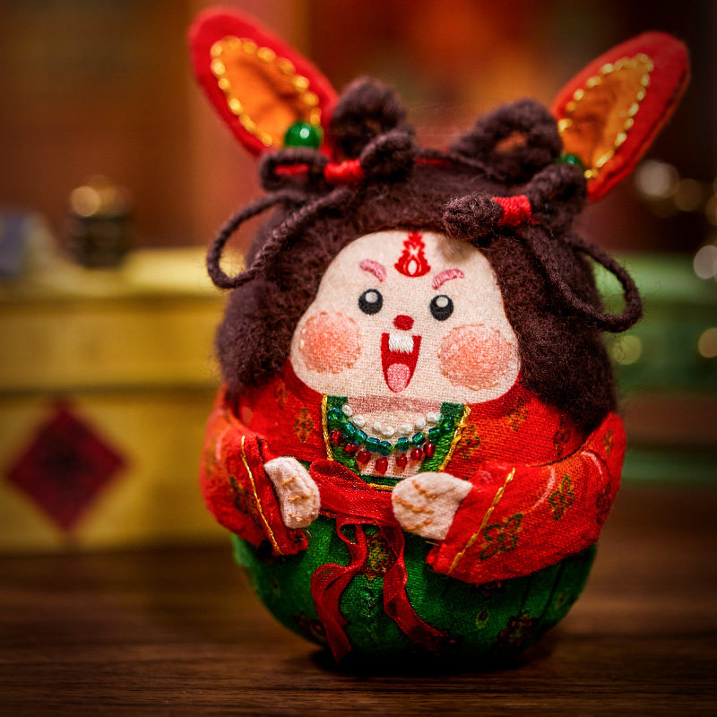 Aka Hand Embroidery DIY Self-Sewing Rabbit Doll - Thumbnail 5