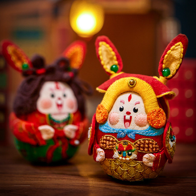 Aka Hand Embroidery DIY Self-Sewing Rabbit Doll