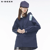 Sdeer Saint Dior Женский случайный модный модный мотор моторный дизайн Patch Patch Jacket S18382243