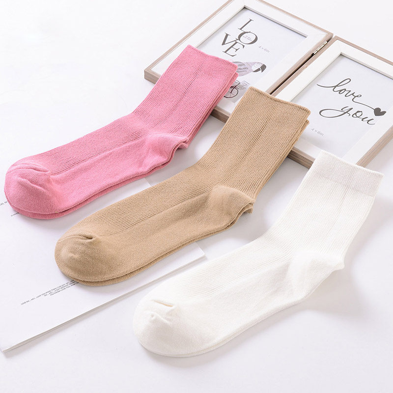 Multi-Latin American 3 Socks Woman Midbarrel Socks Autumn Winter Multicolored Women Socks Pure Cotton Socks Spring Autumn Season Lady Stockings Tide