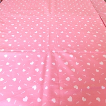 Pink Peach Hearts Pattern All-cotton Twill Bedding Bedding Fabric Set Making Single Bed Single Quilt Pillowcase Pure Cotton Fabric