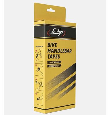 The handlebars of the bicycle are equipped with lock-up bars and road bike tape for shock absorption and anti-slip