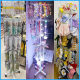 ເຄື່ອງປະດັບສະແດງ rack night market stall hanging socks cans fish luminous toy rack multi-layer rotating shelf with wheels