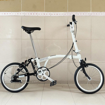 Fuyao brompton British Xiaobu folding bicycle A Line M handlebar 3-speed E version matte white bicycle