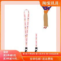 Original mobile phone case lanyard female chain pink net red long short wide sling