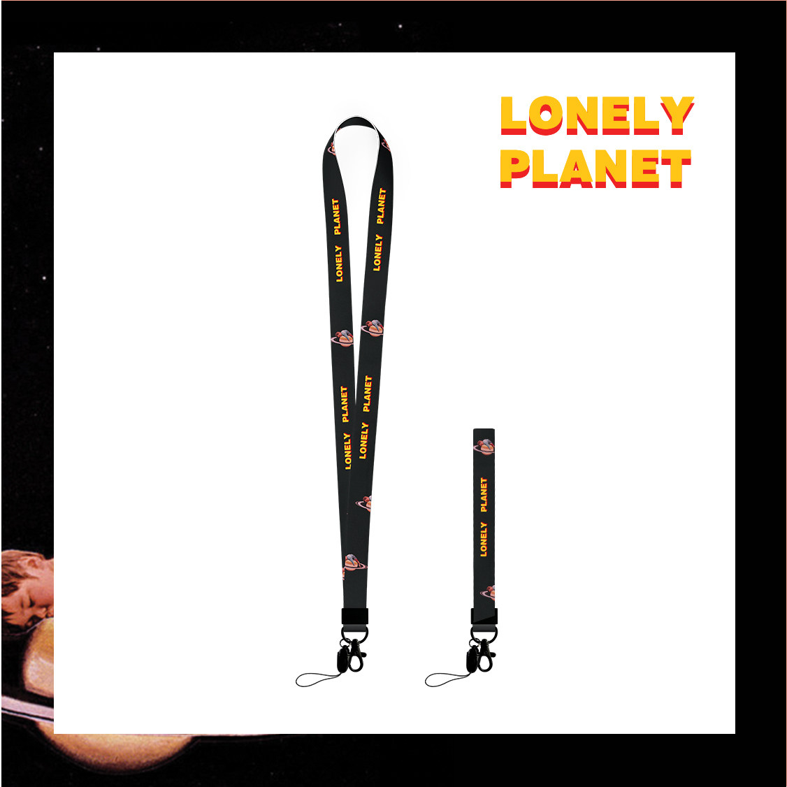 Lonely Planet Original Mobile Lanyard Personality Creative Hanging Neck Women Long Edition Short Wristband Bracelet