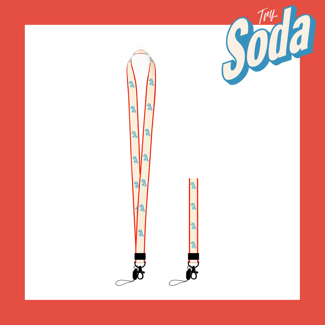 Original Soda personality mobile phone lanyard hanging female wrist rope hand long version short