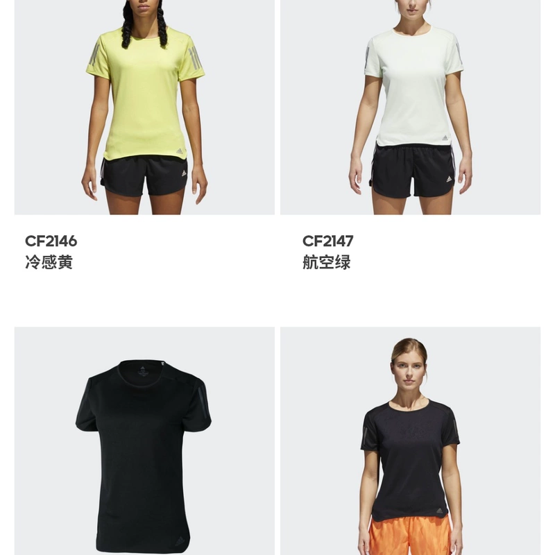 Áo thun ngắn tay chạy bộ Adidas Women CF2148 CY5651 CW3228 CF2147 CF2140 - Áo phông thể thao