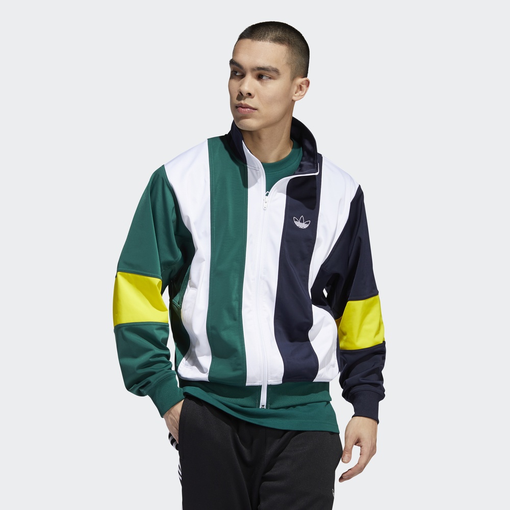 Pink adidas Jacket с салатовыми полосками