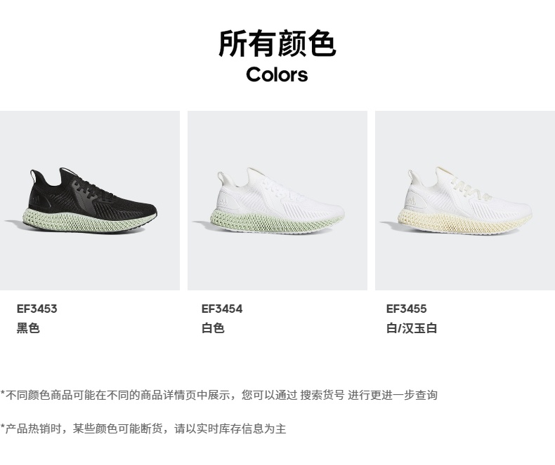 阿迪达斯 alphaedge 4D 男女跑步鞋 图13