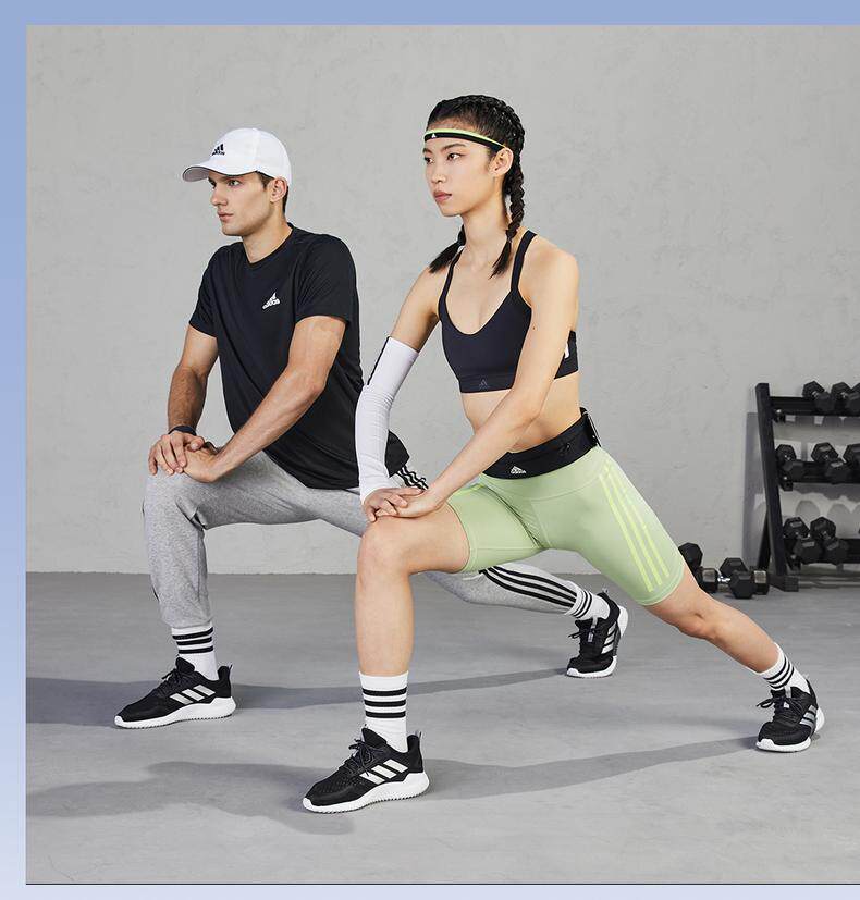 阿迪达斯 Adidas ClimaCool Bounce 男女 夏季休闲舒适网面跑步鞋 图1