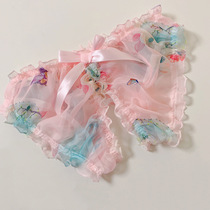 K042 Gongzi antique style crotchless pants sexy slightly see-through chiffon comfortable mid-waist mens and womens couple underwear