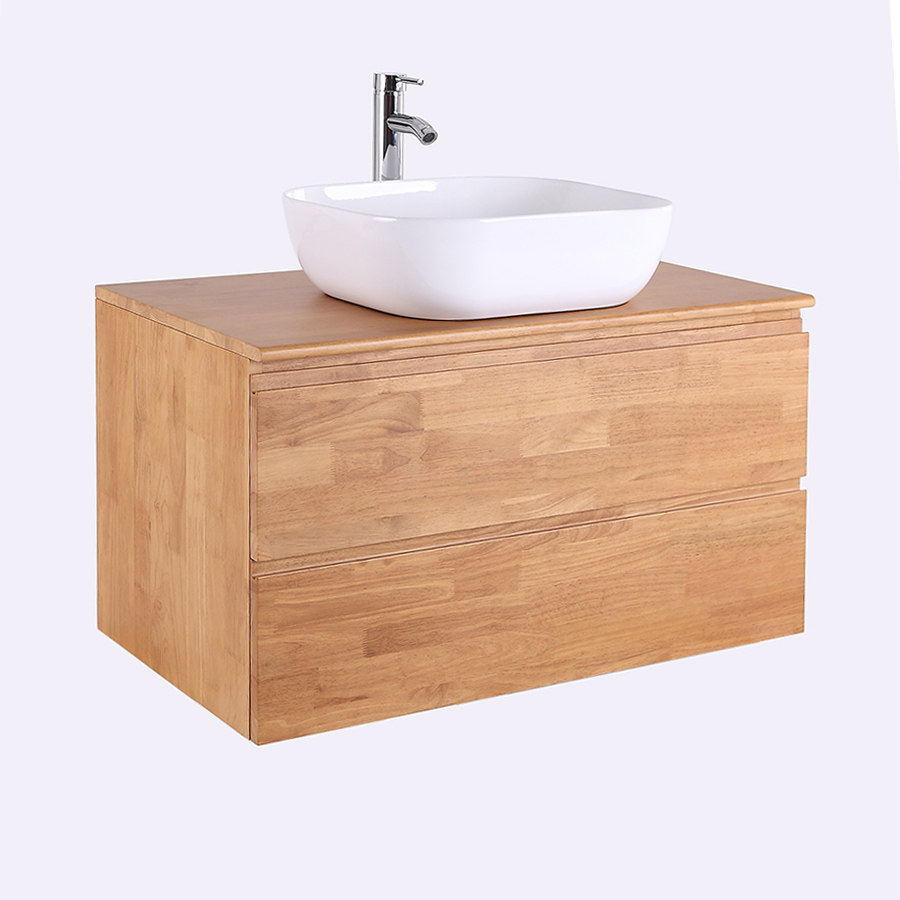 Day Ensemble Log Nordic Minimalist Style Solid Wood Oak Bathrobe table Washroom Wash Table Suspended