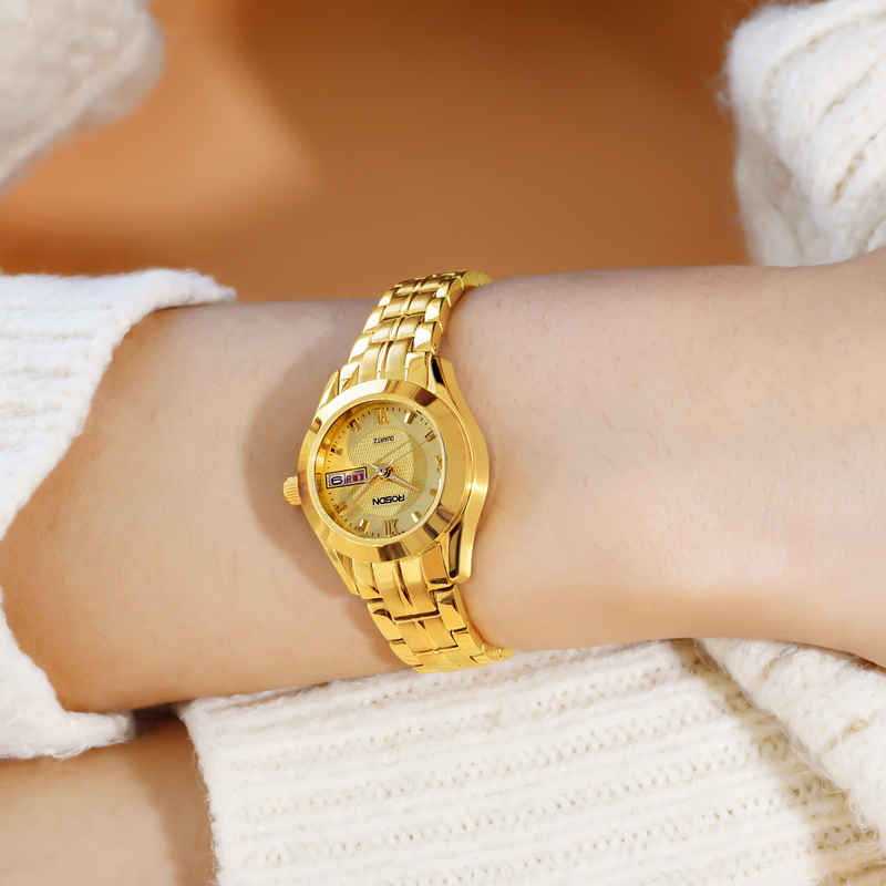 Roushinton Watch for Women, High-End Brand-Name Gold Watch, Gold-Colored Women's Watch, Quartz, Waterproof, Non-Fading, Genuine Men's Watch Roushinton Watch for Women, High-End Brand-Name Gold Watch, Gold-Colored Women's Watch, Quartz, Waterproof, Non-Fading, Genuine Men's Watch