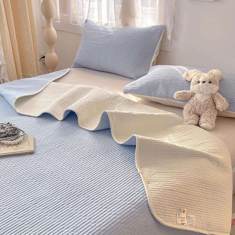 All-Season Pure Cotton Bed Cover, Single Piece, Quilted, All-Cotton Tatami, Thickened Bed Sheet, Three-Piece Set, Non-Slip Mat