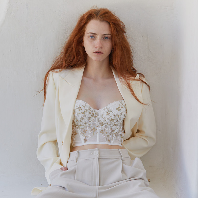 Lingerie style Home Fab-style palace Pure Desiree Lace outside wearing fishbone small corset for sexy and comfortable thin bra-Taobao