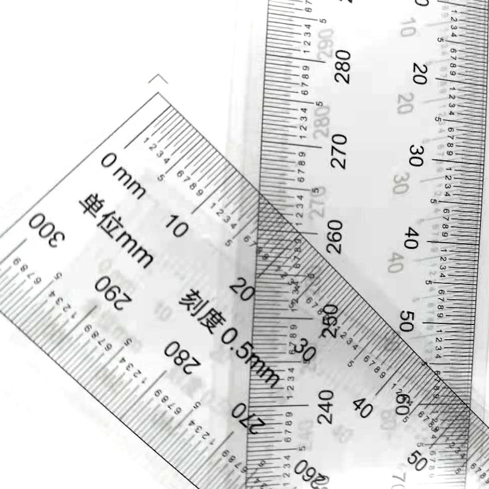 Filiin ruler transparent soft ruler transparent ruler two sides scale length custom bendable