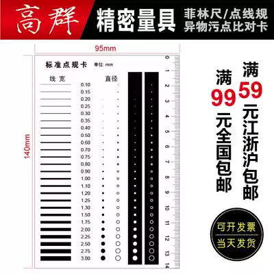 Appearance defect comparison benchmark inspection gauge stain inspection card Inspection Gauge Control card precision trachoma comparison sheet