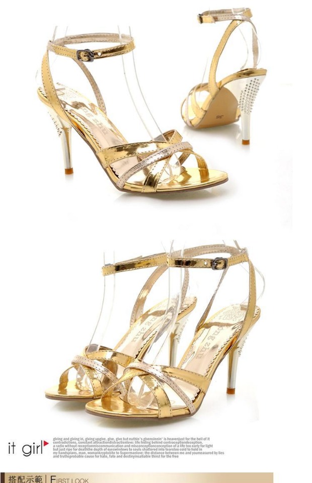 Mùa hè thời trang gợi cảm stiletto sandal cao gót nữ tùy chỉnh size lớn 40 41 42 43 44-47 size nhỏ 31-33 xăng đan