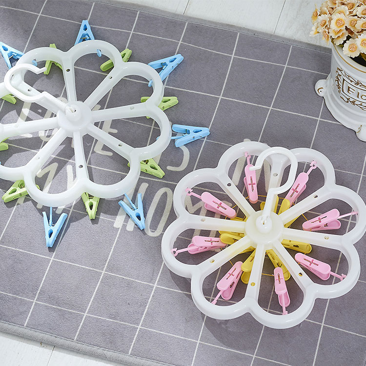 (16 Clamps) Drying Socks Clips Inside Hanger Baby Clothes Hanger Drying Rack Baby Baby Multi Clip Clothes Hanger Clips