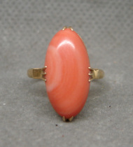 Republic of China organic gem 18K gold ring (not old package)