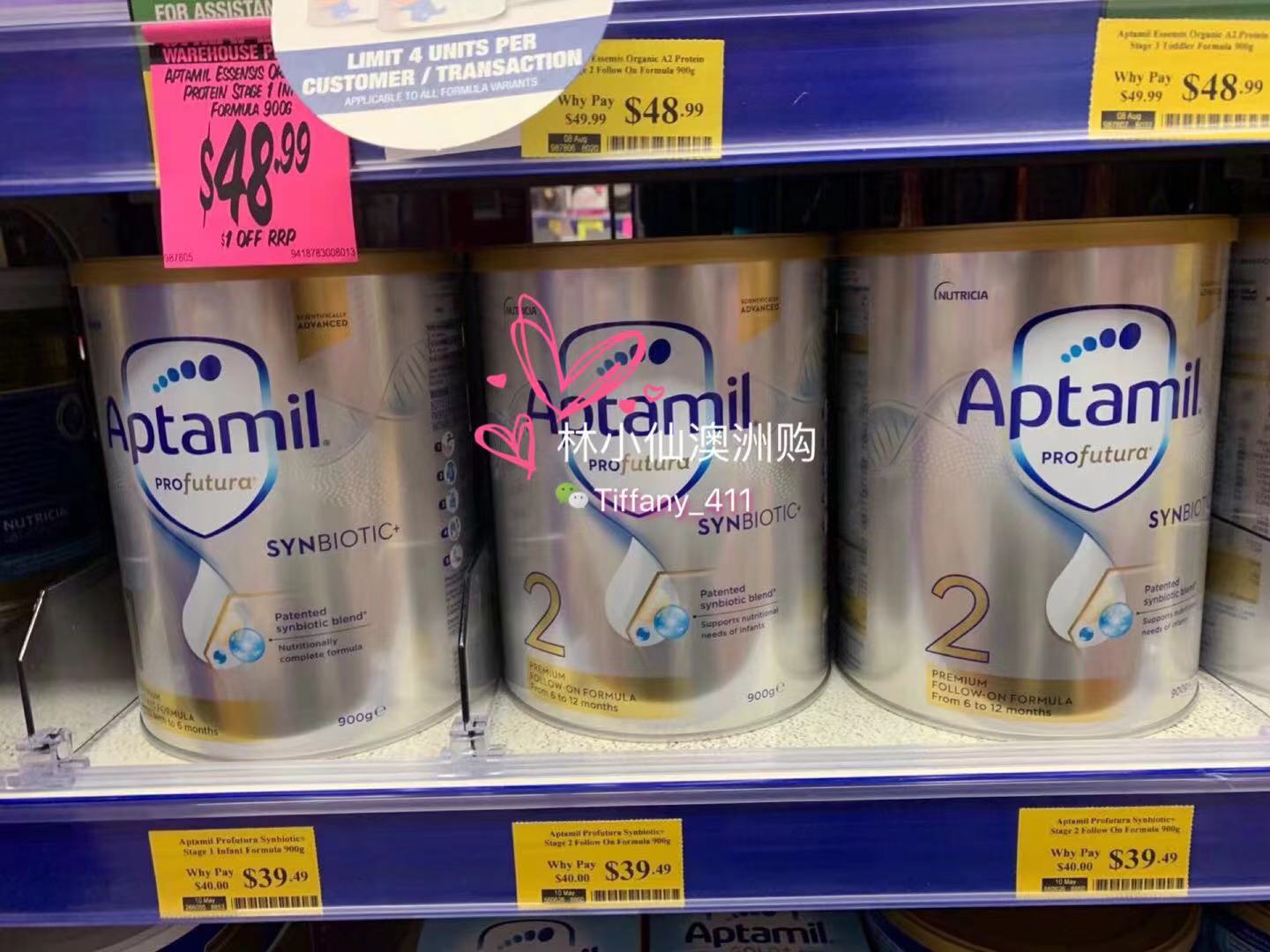 New Edition Spot Direct mail Australia Aptamil Loves him Platinum Platinum Baby Milk Powder 2 Section 134