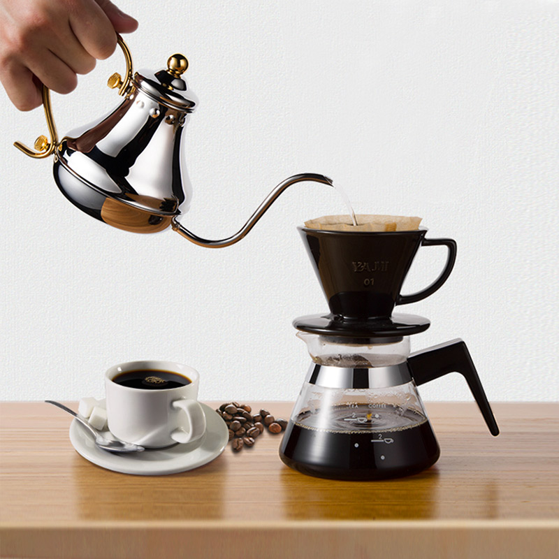 Hi hand - hand coffee court pot 304 stainless steel oil pot drop - filtered long mouth fine coffee hand pot