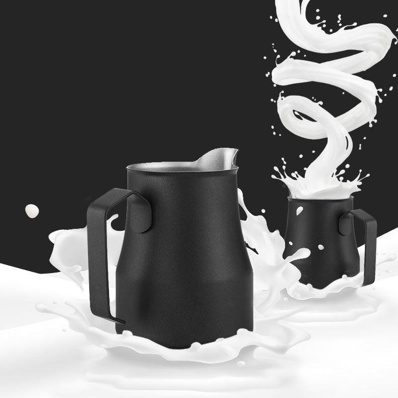 Xin to Teflon Lola flower cylinder coffee machine assorted with milk bubble cup implements 304 stainless steel coffee carved flower cups