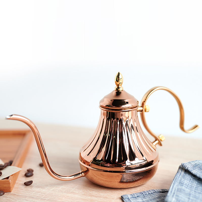 Xinyu court-style hand-made coffee pot 304 stainless steel oil pot Fine mouth long mouth filter drop ear hanging hand-made pot