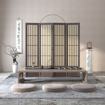 Screen Partition Living Room Office Folding Mobile Hotel New Chinese Xuan Guan Home Retro Wind Engraving Folded Screen